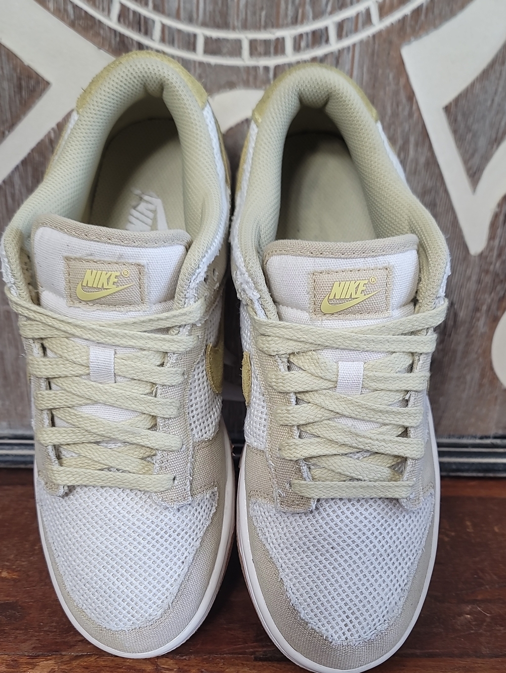 Nike Wmns Dunk Low Next Nature SE "Team Gold/Pale Ivory" Wmns 8.5 Good Cond. - Picture 7 of 15